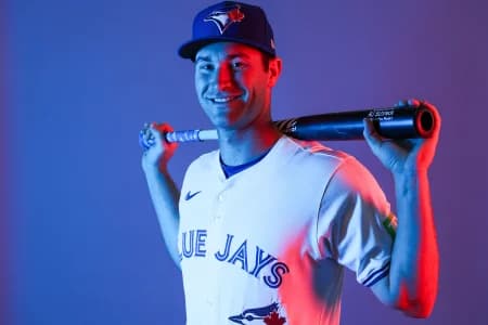 Toronto Blue Jays outfielder RJ Schreck (89) participates in media day at the Blue Jays Player Development Complex.