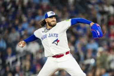 Toronto Blue Jays Cody Ponce (66) pitches to the Colorado Rockies during the first inning at Rogers Centre.