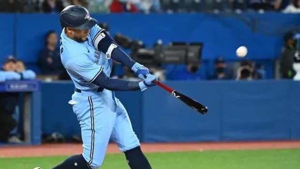 George Springer Batting Blue Jays