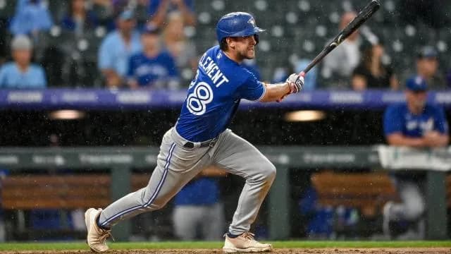 Ernie Clement gets a hit for the Blue Jays