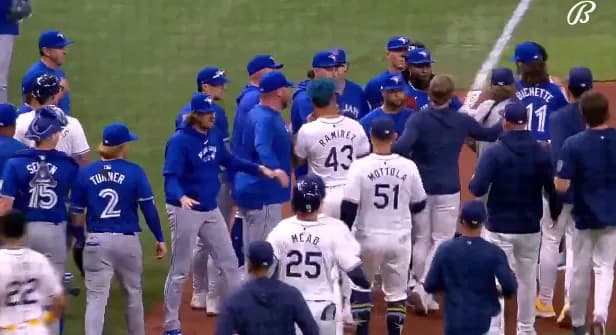 Blue Jays bench clearing scuffle