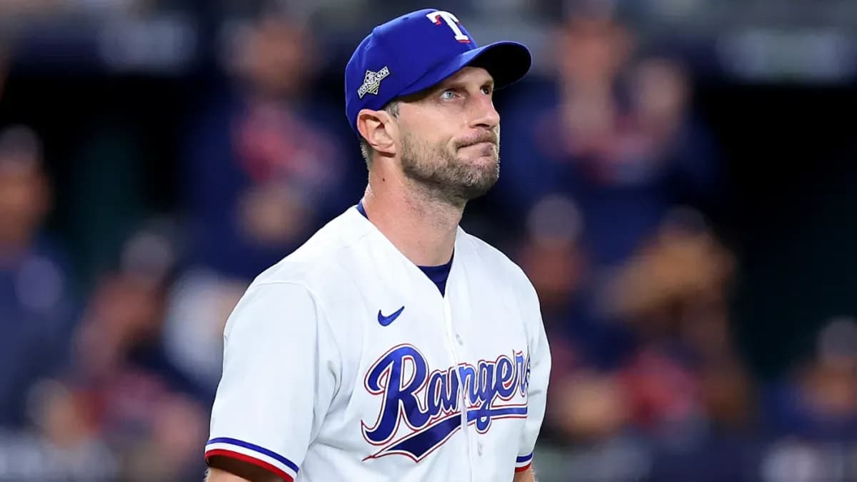 Max Scherzer On the Mound for the Rangers.