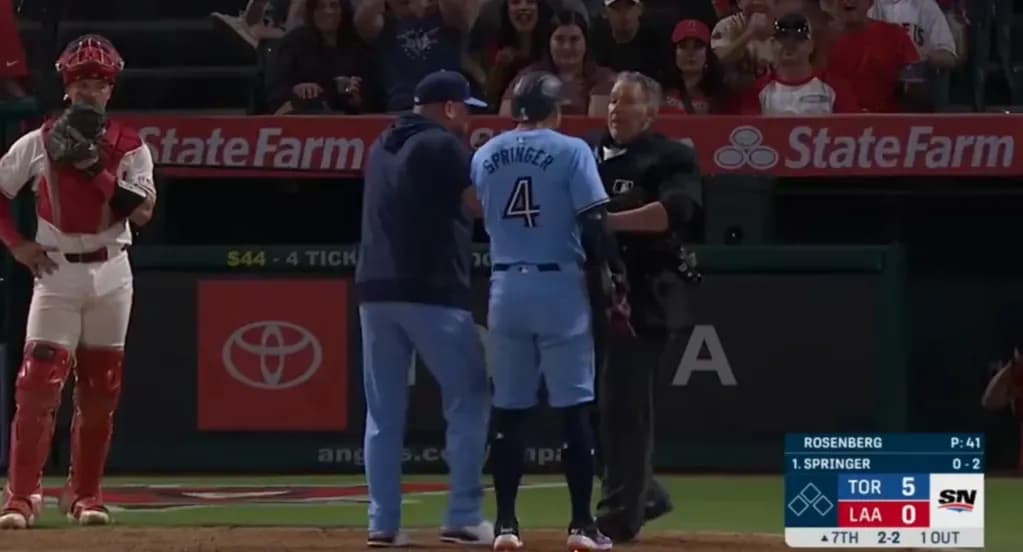 Springer ejected from the game #bluejays #mlb
