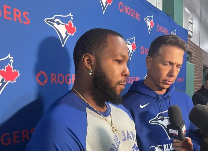 Vladimir Guerrero Jr speaks for the first time on contract extension with the Blue Jays #bluejays #mlb