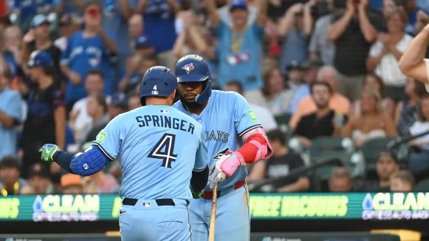 Blue Jays George Springer and Vladimir Guerrero Jr nominated for Hank Aaron award #bluejays #mlb