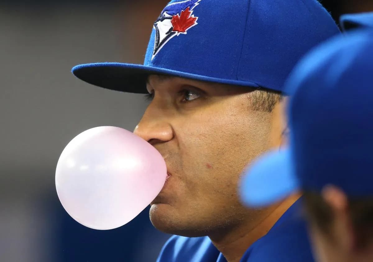 Toronto Blue Jays pitcher Ricky Romero (24) looks on from the dugout against the New York Yankees at the Rogers Centre. The Blue Jays beat the Yankees 6-0.