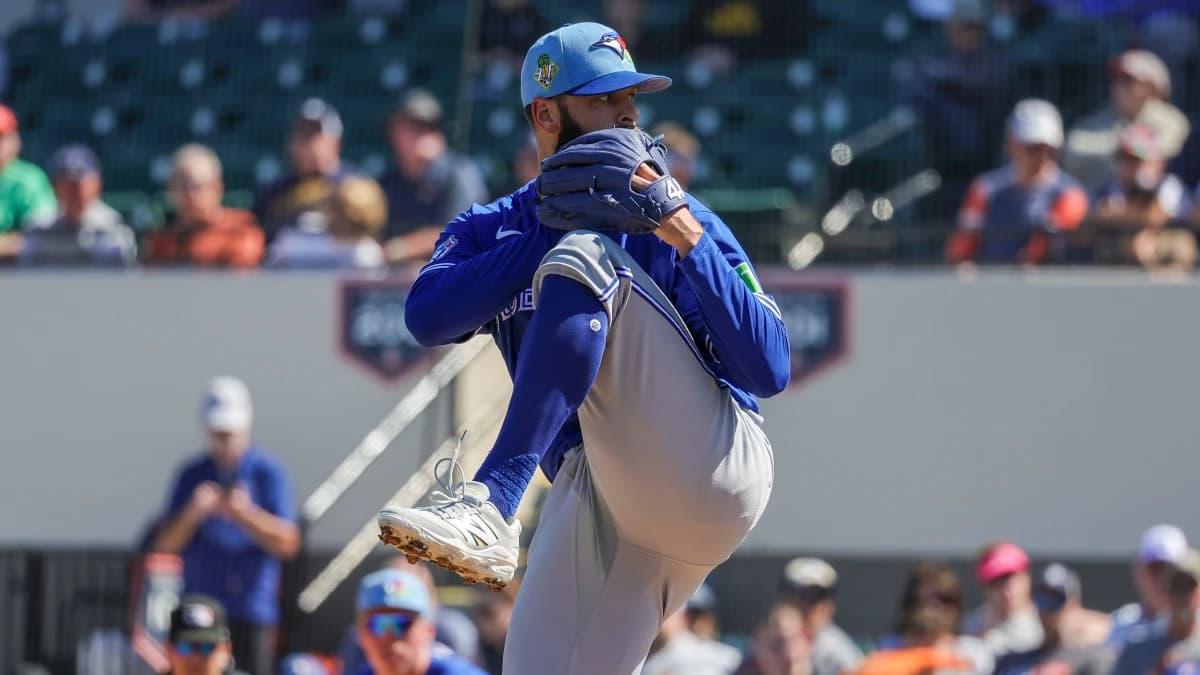 Toronto Blue Jays pitcher Tommy Nance (45) throws during the second inning against the Detroit Tigers at Publix Field at Joker Marchant Stadium.