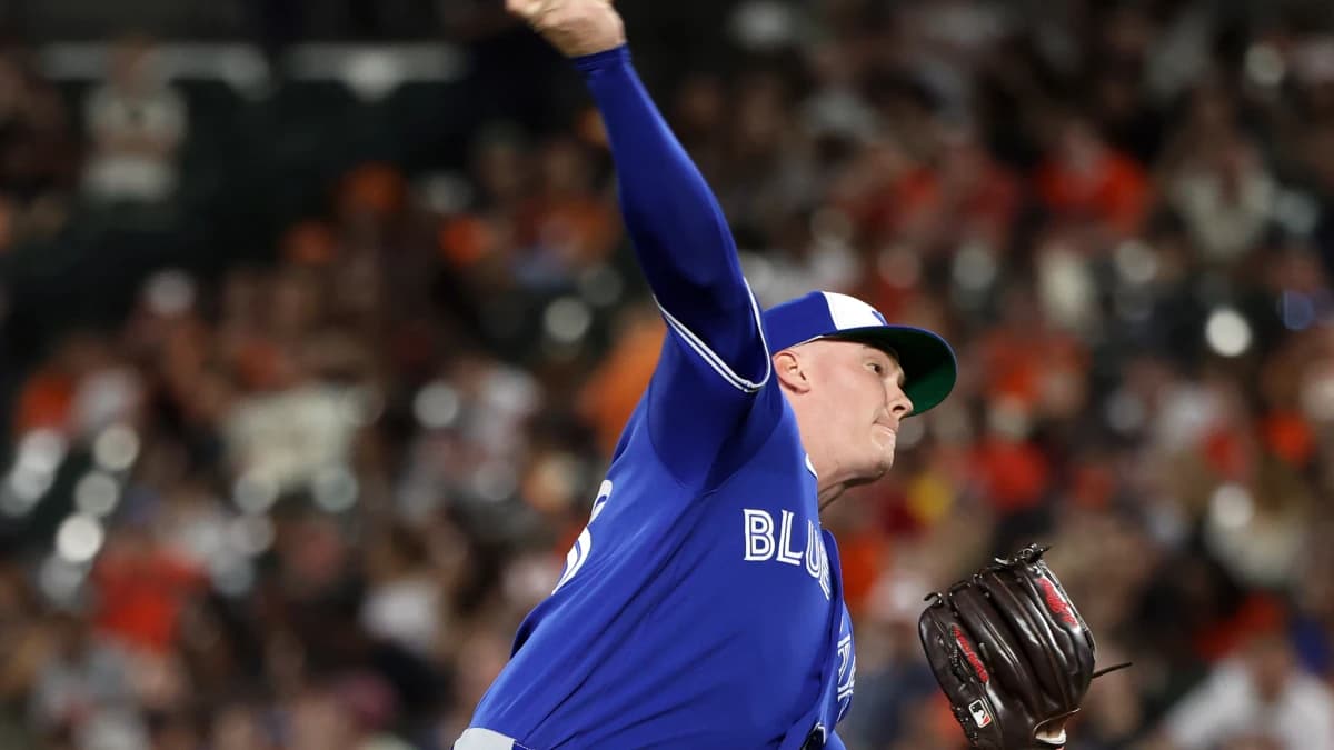 Toronto Blue Jays pitcher Braydon Fisher (63) throws during the ninth inning against the Baltimore Orioles at Oriole Park at Camden Yards.