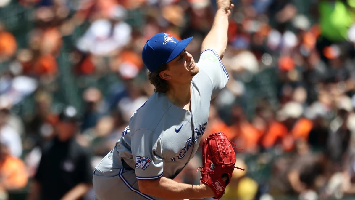 Toronto Blue Jays pitcher Adam Macko (64) throws during the fifth inning against the Baltimore Orioles at Oriole Park at Camden Yards.