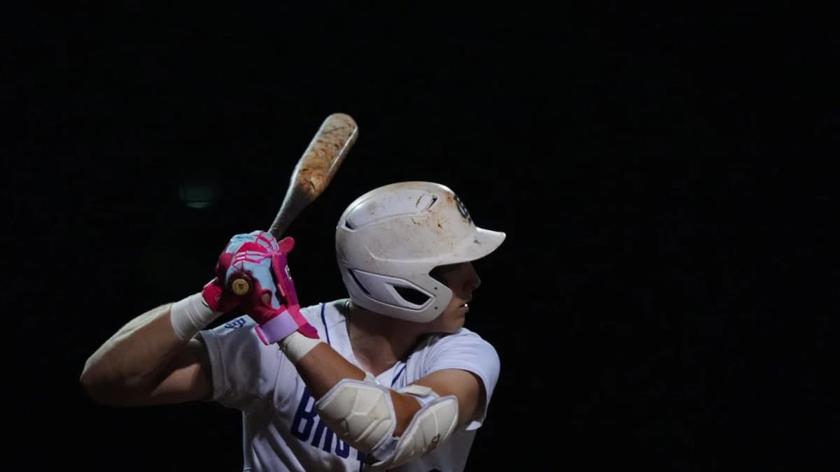 CBHS' Will Brick prepares to swing against Briarcrest's Phinn Beaird during a baseball game on April 13, 2026 at Christian Brothers High School in Memphis, Tenn.