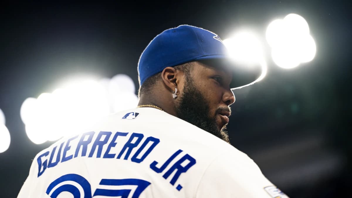 Toronto Blue Jays first baseman Vladimir Guerrero Jr. (27) looks on against the Boston Red Sox during the ninth inning at Rogers Centre.