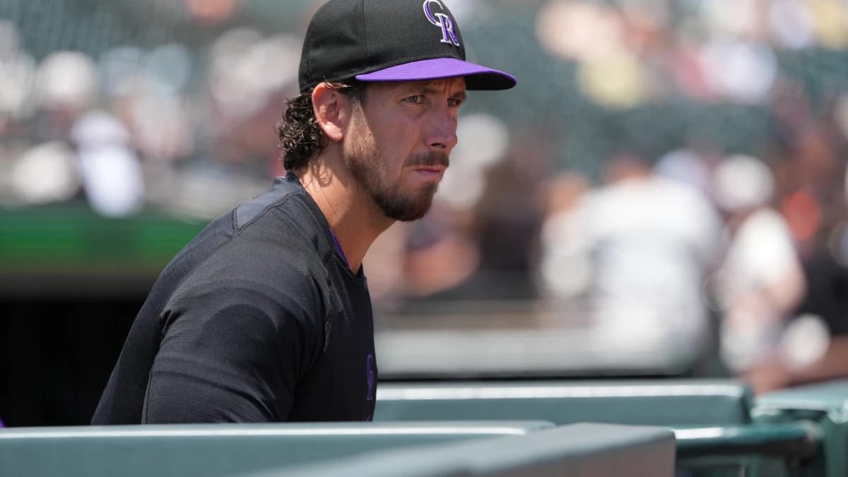 Colorado Rockies starting pitcher Michael Lorenzen (24) before the game against the San Francisco Giants at Oracle Park