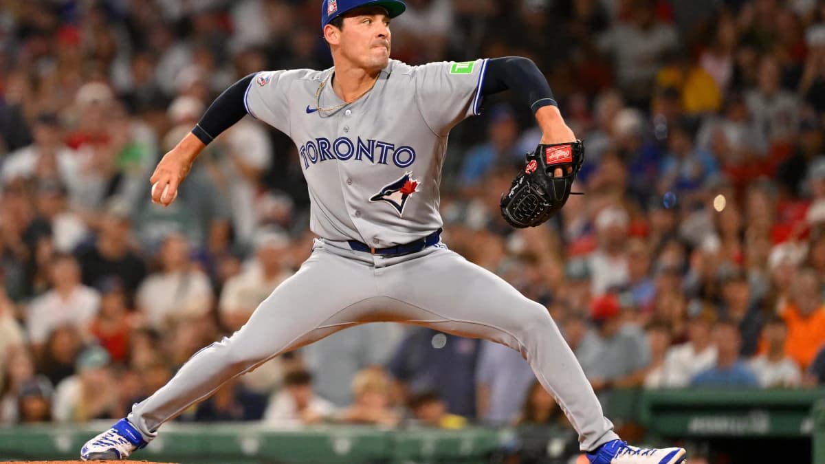Toronto Blue Jays pitcher CJ Van Eyk (58) pitches against the Boston Red Sox during the eighth inning at Fenway Park.
