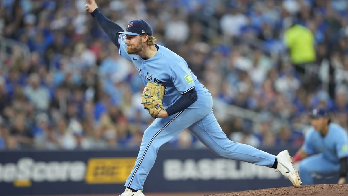 Toronto Blue Jays starting pitcher Spencer Miles (62) pitches to the Kansas City Royals during the third inning at Rogers Centre.
