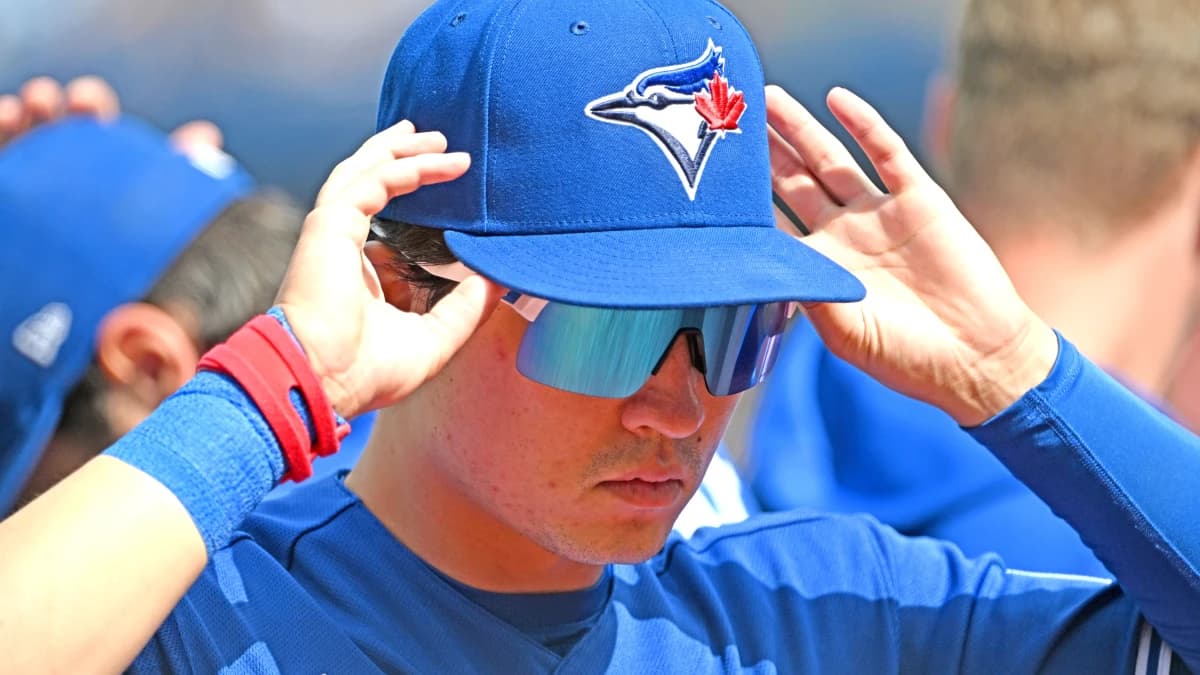 Toronto Blue Jays center fielder Brett Bateman (21) prepares to take the field against the Baltimore Orioles at Rogers Centre.