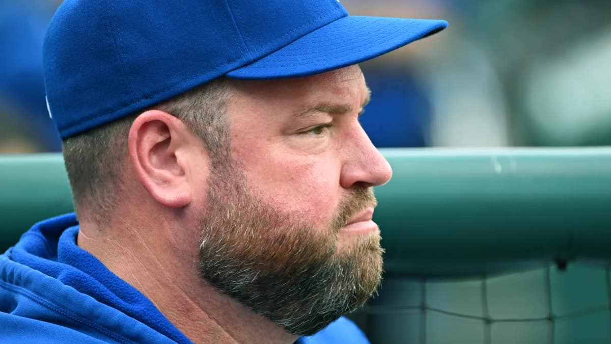 Toronto Blue Jays manager John Schneider (14) before game against the Philadelphia Phillies at Citizens Bank Park.