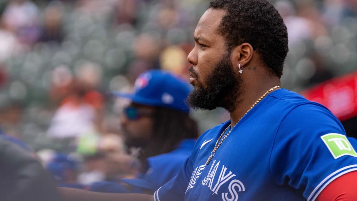 Toronto Blue Jays first baseman Vladimir Guerrero Jr. (27) looks on during the second inning at Oriole Park at Camden Yards.