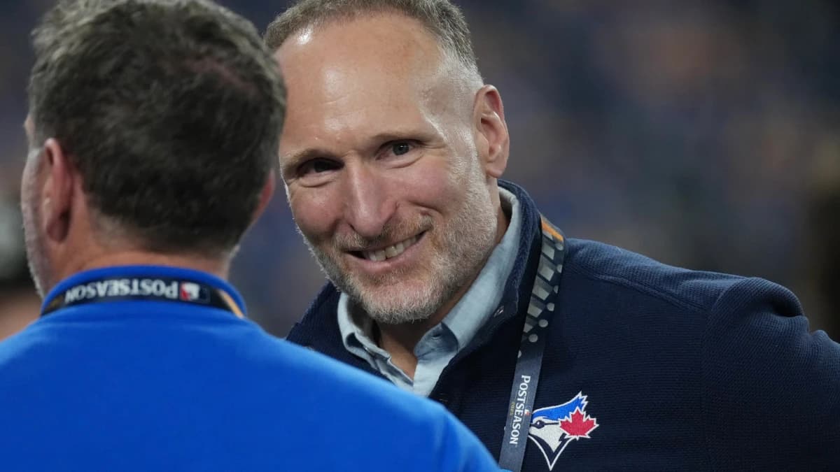 Toronto Blue Jays president Mark Shapiro looks on before game two of the 2025 MLB World Series against the Los Angeles Dodgers at Rogers Centre