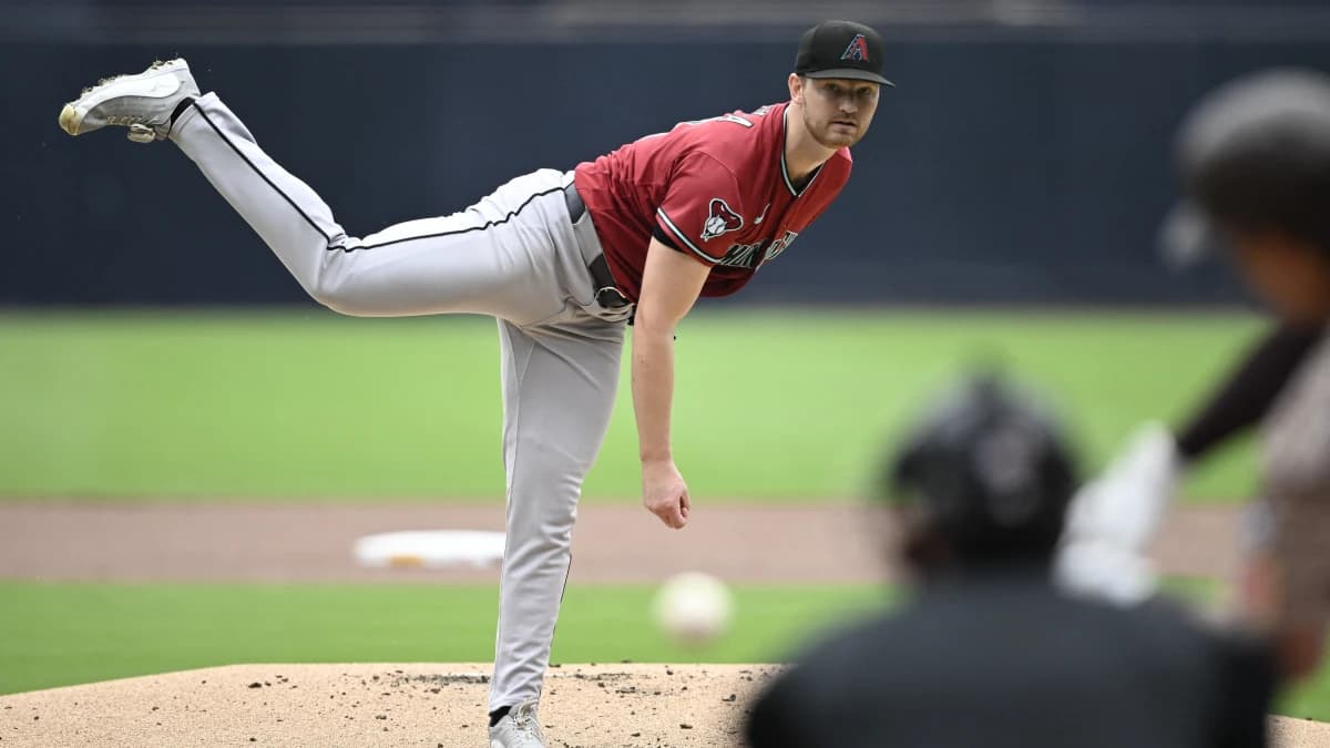 Arizona Diamondbacks pitcher Michael Soroka (34) delivers during the first inning against the Arizona Diamondbacks at Petco Park.