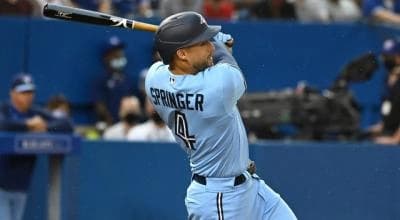 George Springer belts home run for the Blue Jays