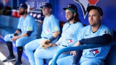 Blue Jays Bichette and Springer after tough loss.