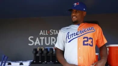 Former #3 Prospect of the Blue Jays Yosver Zulueta, getting ready to play in the 2022 MLB All-Star Futures Game