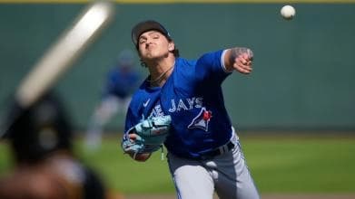 Ricky Tiedemann in Spring Training for the Blue Jays