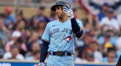 Springer called out on a questionable call at the plate.