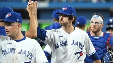 Jordan Romano Securing another save for the Blue Jays.