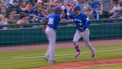 KK Homers for the first time this season after injury.