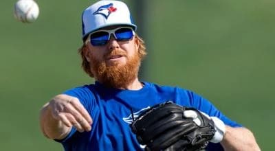 Justin Turner during warmup