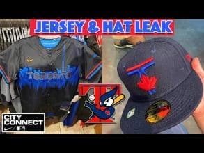 Leaked Nike City Connect Toronto Blue Jays jersey and hat.