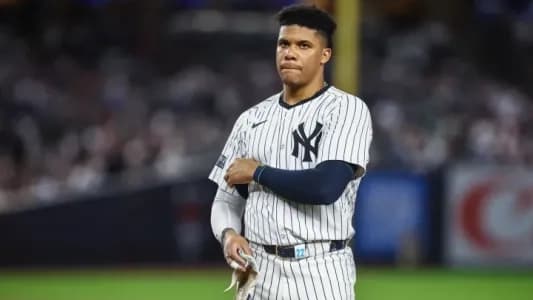 New York Yankees superstar outfielder Juan Soto Discusses injury.