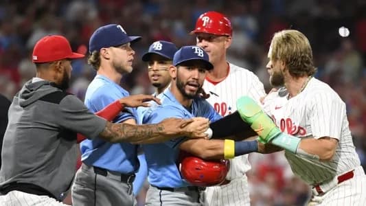 Brawl between Phillies and Rays #rays #phillies #mlb