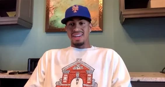 Lindor during interview #mets #bluejays #mlb