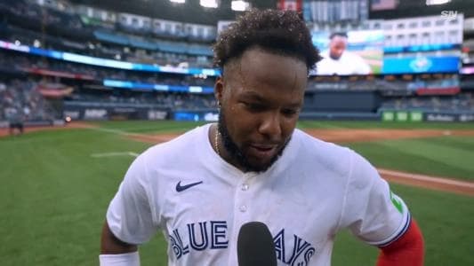 Guerrero interview after 500th RBI #bluejays #mlb