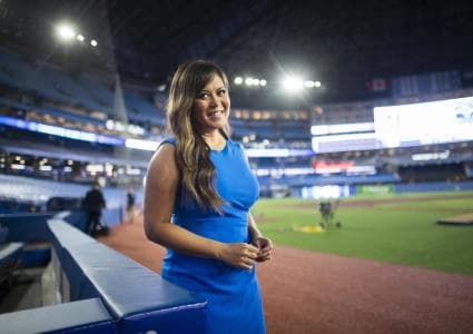 Mae on the field for the Blue Jays #bluejays #mlb