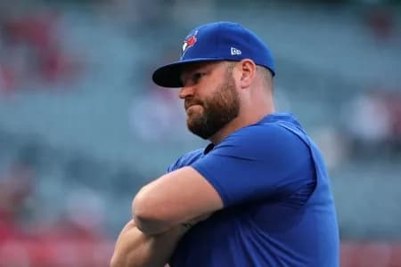 Schneider on the field for the Blue Jays #bluejays #mlb