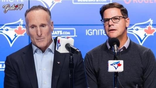 Atkins and Shapiro during press conference #bluejays #mlb