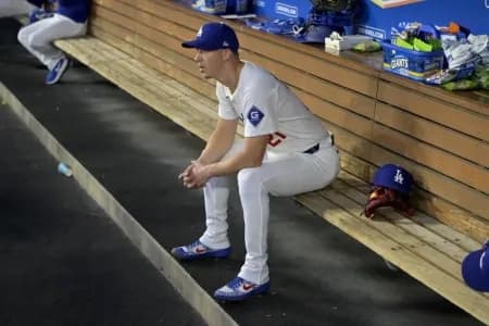 Walker Buehler mugged in Los Angeles #dodgers #mlb