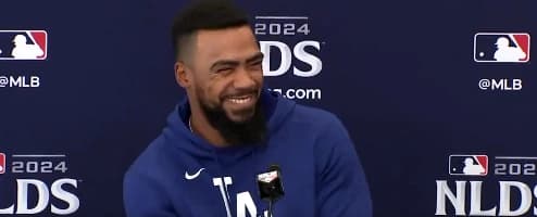 Teoscar Hernandez speaks with Hazel Mae #bluejays #mlb