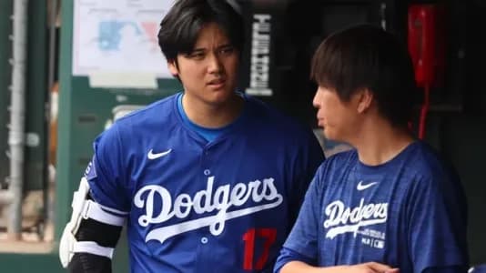 Los Angeles Dodgers Shonei Ohtani and his interpreter #mlb #dodgers