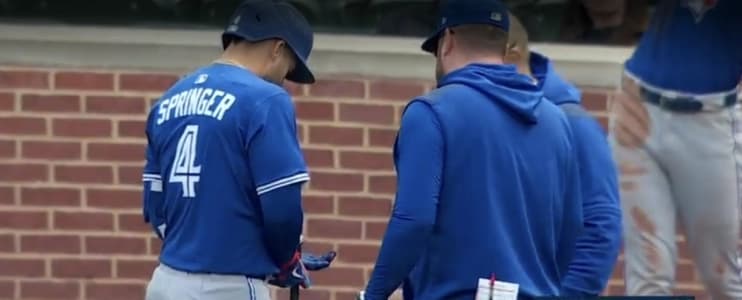 Springer leaves game on Sunday with wrist injury. #Springer #BlueJays #Injury #MLB