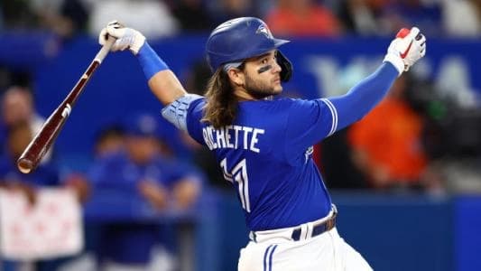 Blue Jays star shortstop has yet to hit a homerun this season. #BlueJays #Bichette #Homerun