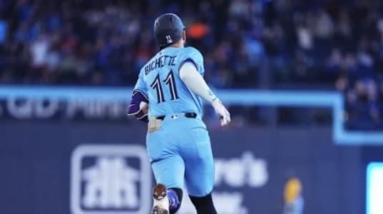 Blue Jays star shortstop makes franchise history. #BlueJays #Bichette #History #Homerun