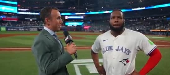 Blue Jays Vladimir Guerrero Jr speaks on Addison Barger #bluejays #mlb