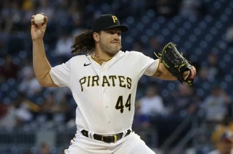 Pittsburgh Pirates relief pitcher Cody Ponce (44) pitches against the Washington Nationals during the third inning at PNC Park.