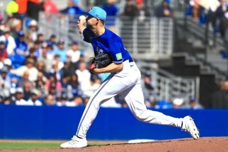 Toronto Blue Jays pitcher Jesse Hahn (37) throws a pitch during the fifth inning against the New York Yankees at TD Ballpark.