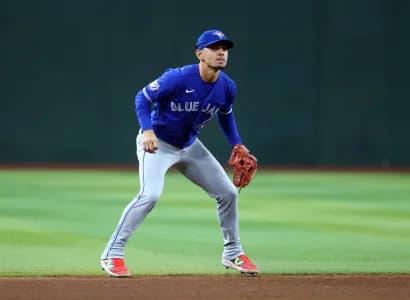 Toronto Blue Jays infielder Andres Gimenez against the Arizona Diamondbacks at Chase Field.