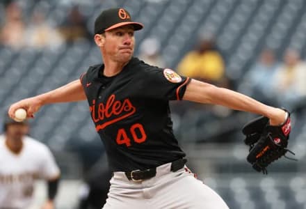 Baltimore Orioles starting pitcher Chris Bassitt (40) delivers a pitch against the Pittsburgh Pirates during the first inning at PNC Park.
